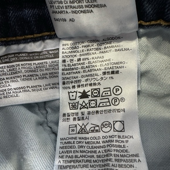 Levis 514 Jeans Mens 36x34 Straight Leg Stretch Denim Medium Wash - Picture 8 of 10